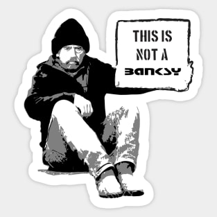 This is not a Banksy - hand sign Sticker